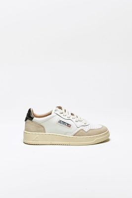 Zapatillas MEDALIST LOW-AULW-LS21 de piel WHITE/BLACK